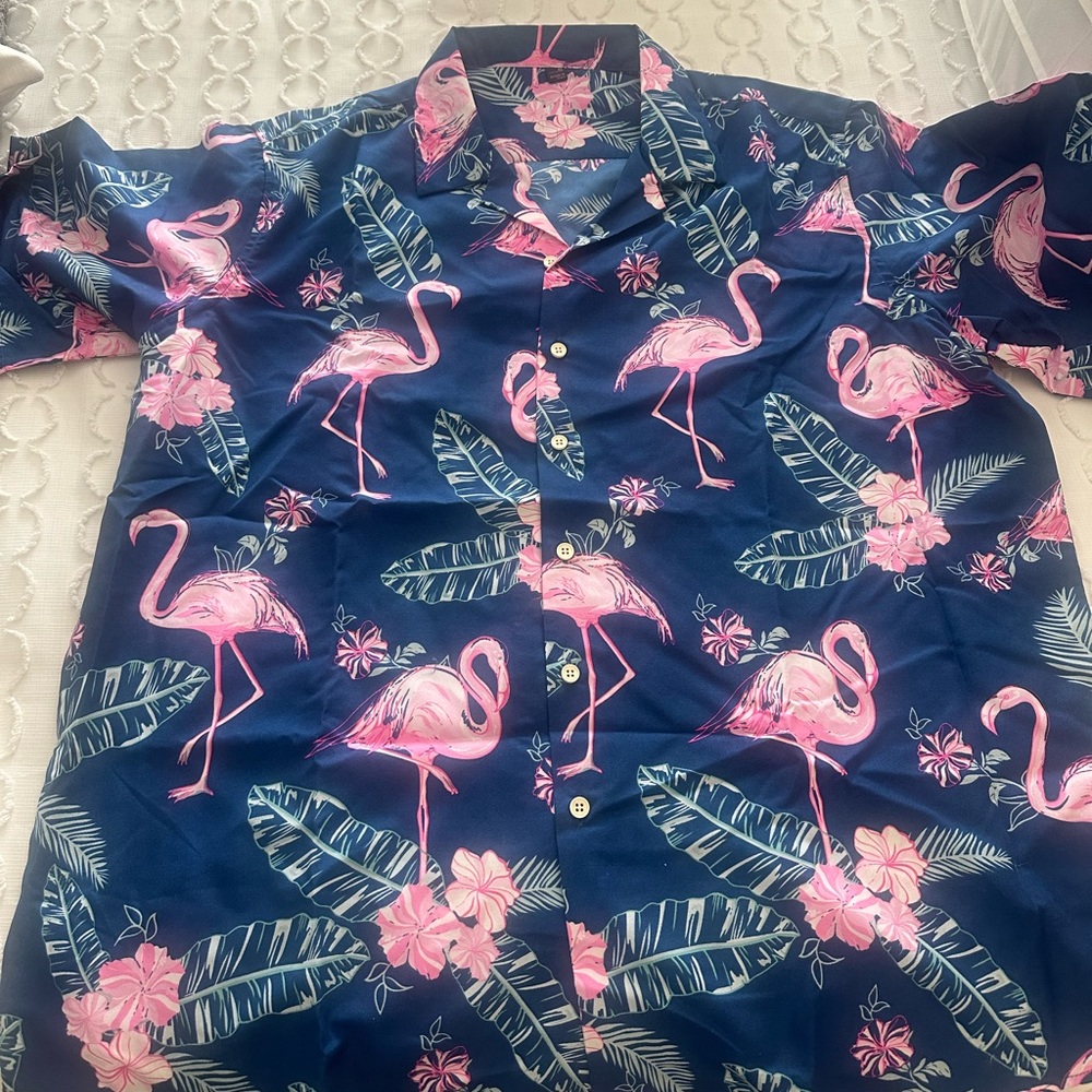 Men’s Flamingo Hawaii Shirt - XL